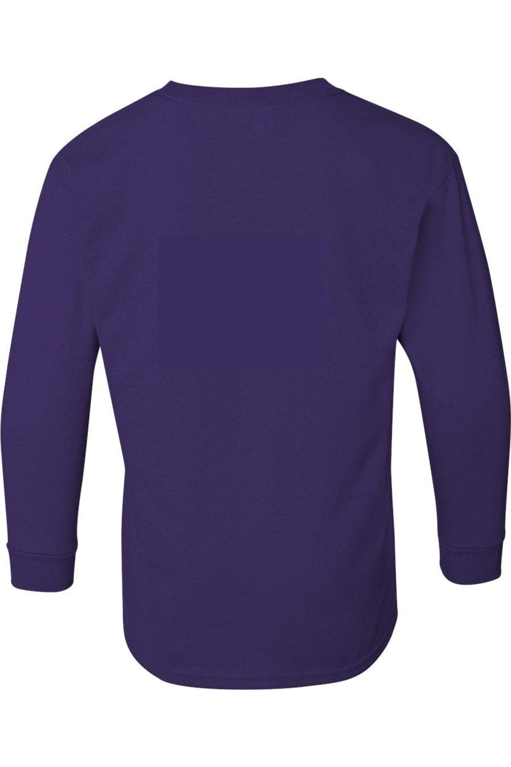 Футболка Gildan Heavy Cotton Youth с длинным рукавом, фиолетовый — фото 2