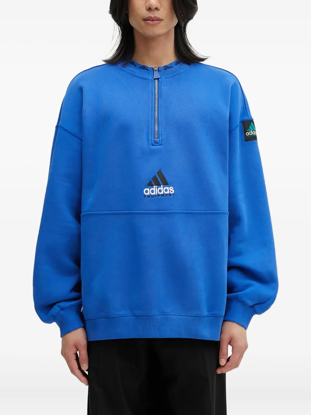 

Толстовка Eqt с воротником на молнии Adidas, синий