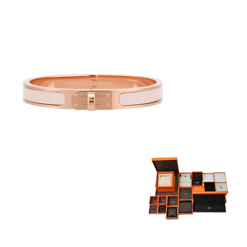 

HERMES Эмалевые браслеты Rose Gold-Plated Metal для женщин Rose Gold