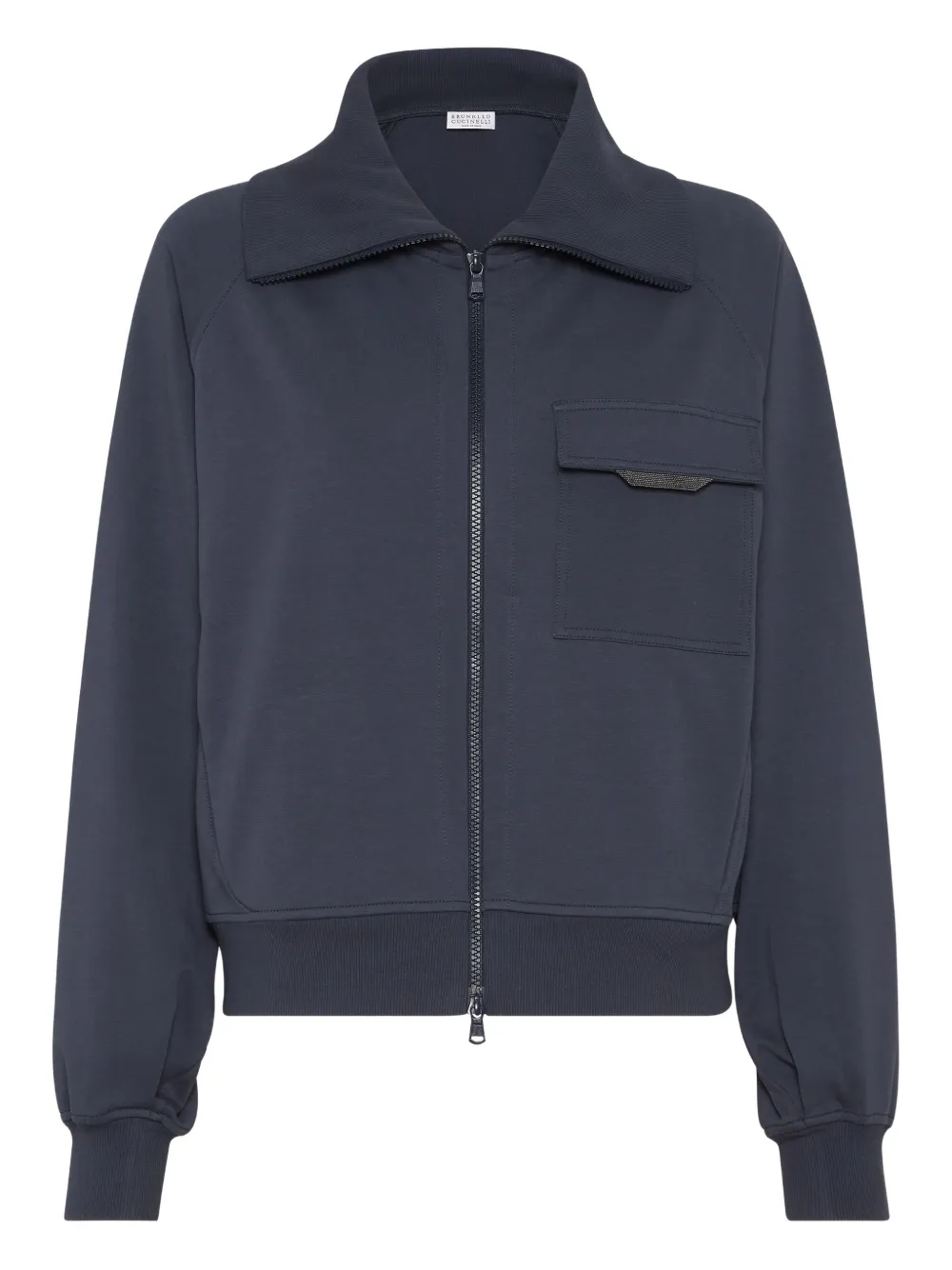 

Толстовка с декором Monili Brunello Cucinelli, синий