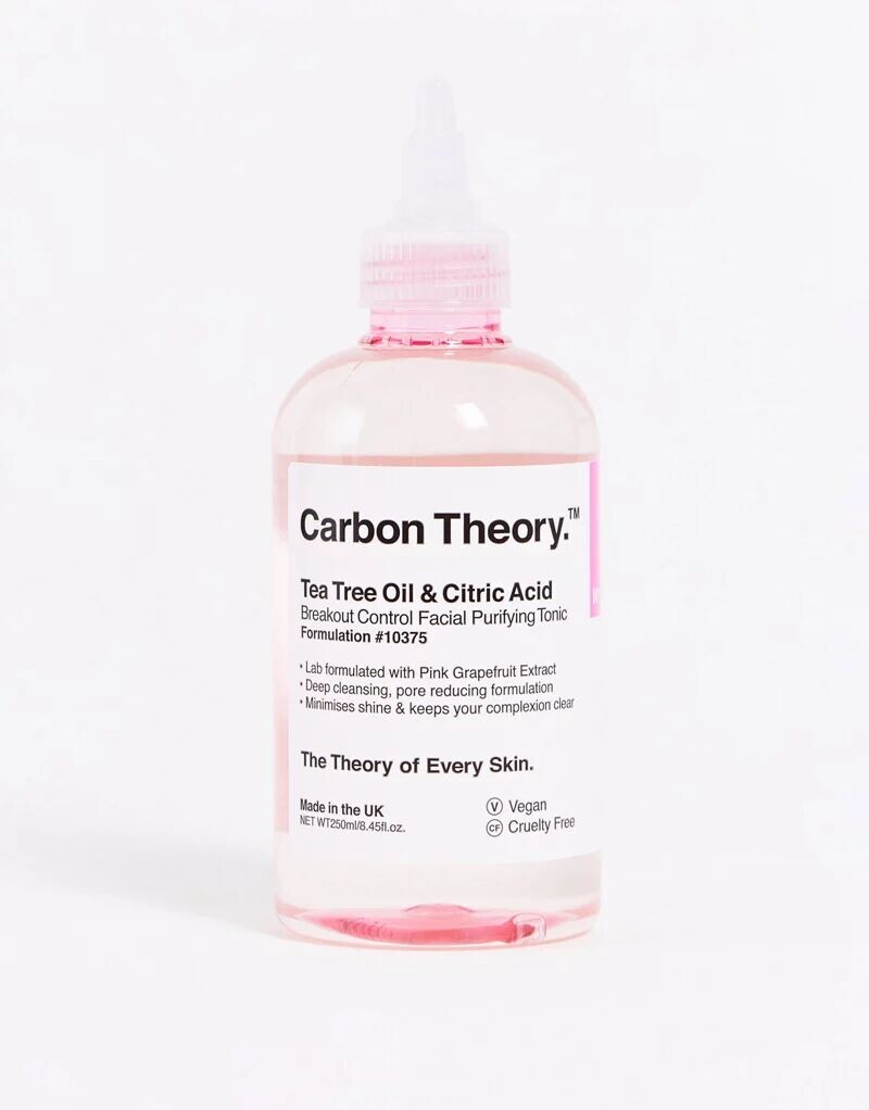 

Carbon Theory - Масло чайного дерева и лимонная кислота - Контроль высыпаний - Очищающий тоник для лица, 250 мл
