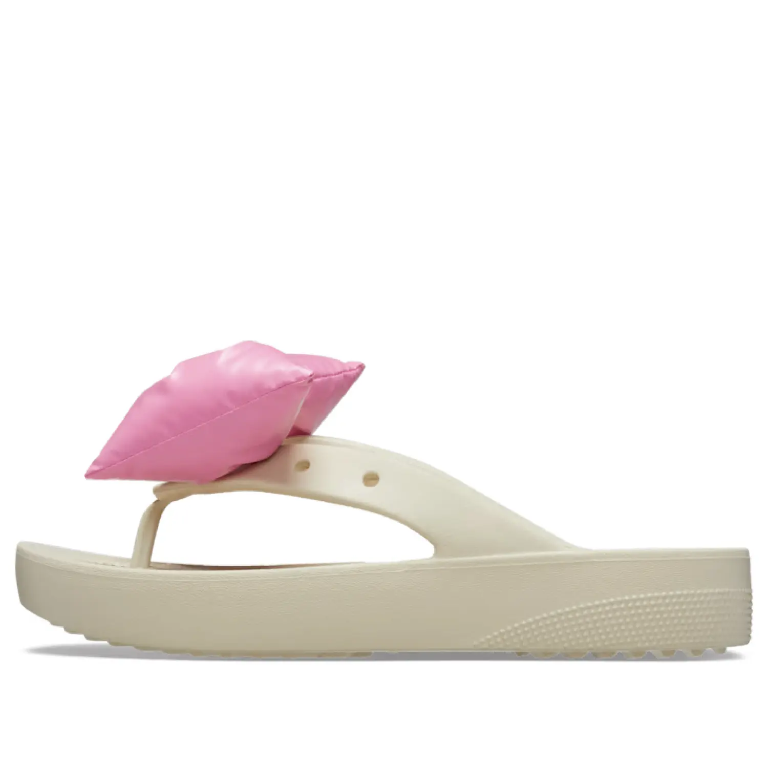 Тапочки (WMNS) Crocs Classic Platform Bow Flip-Flops 'Beige Pink' 210182-2Y2, бежевый