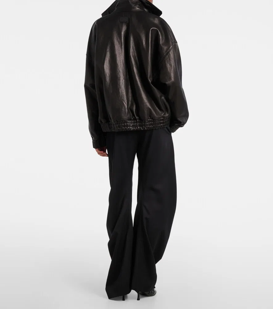 Брюки от шерстяного костюма с узором «гусиная лапка» Acne Studios, черный — фото 3