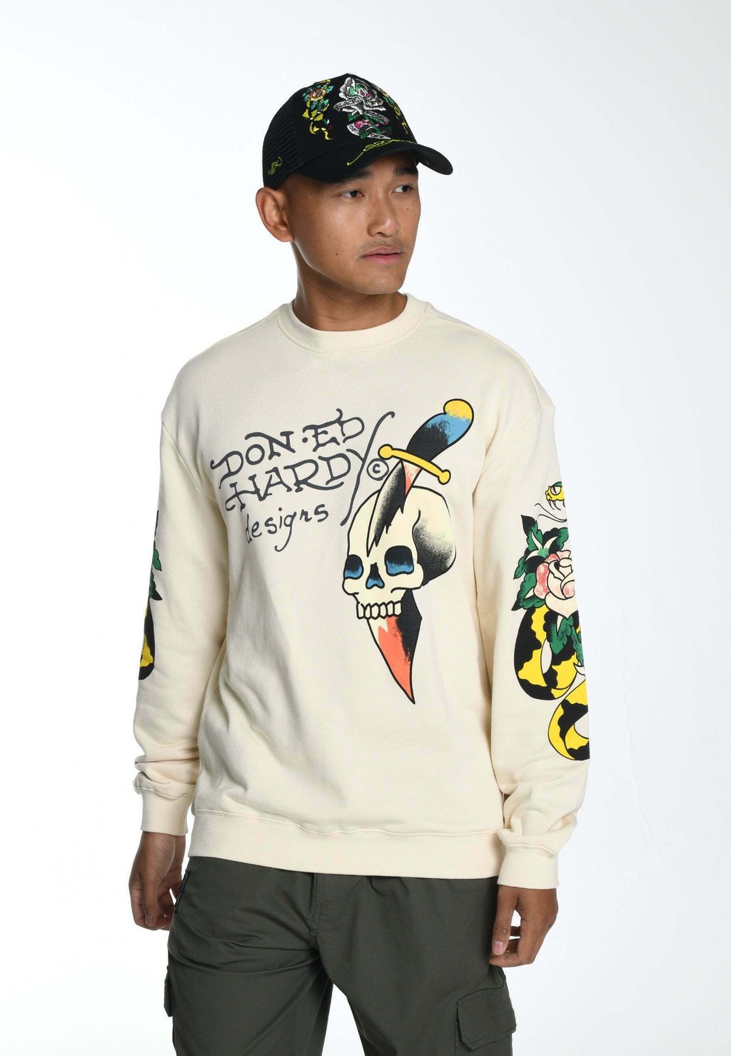 

Толстовка Skull-Dagz Crew Neck Ed Hardy, бежевый