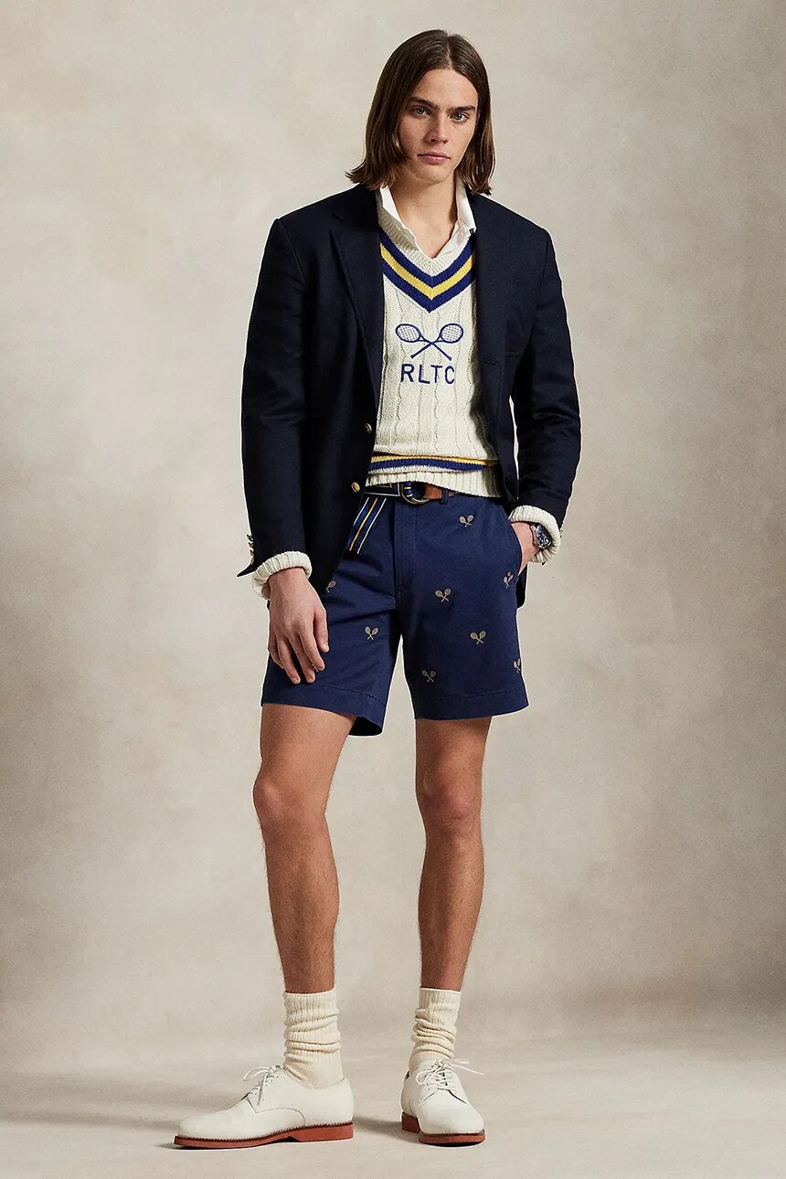 

Хлопковые шорты Polo Ralph Lauren, темно-синий