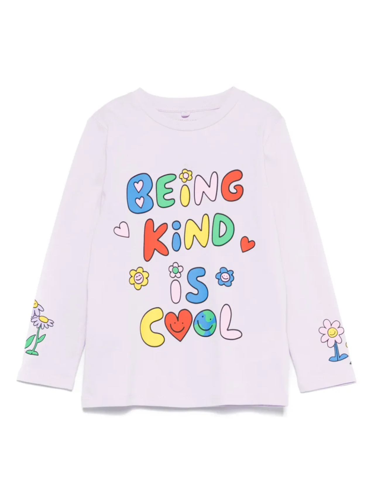 

Футболка с цветочным принтом Stella McCartney Kids, фиолетовый