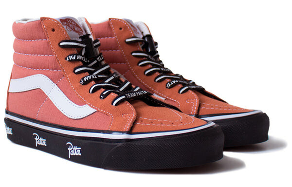 Кроссовки patta x sk8-hi 38 reissue 'langoustino' Vans, оранжевый — фото 3