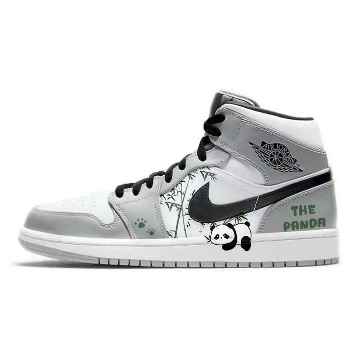 

Кроссовки Air Jordan 1 Vintage Basketball Shoes Men Mid-top Grey/white, серый