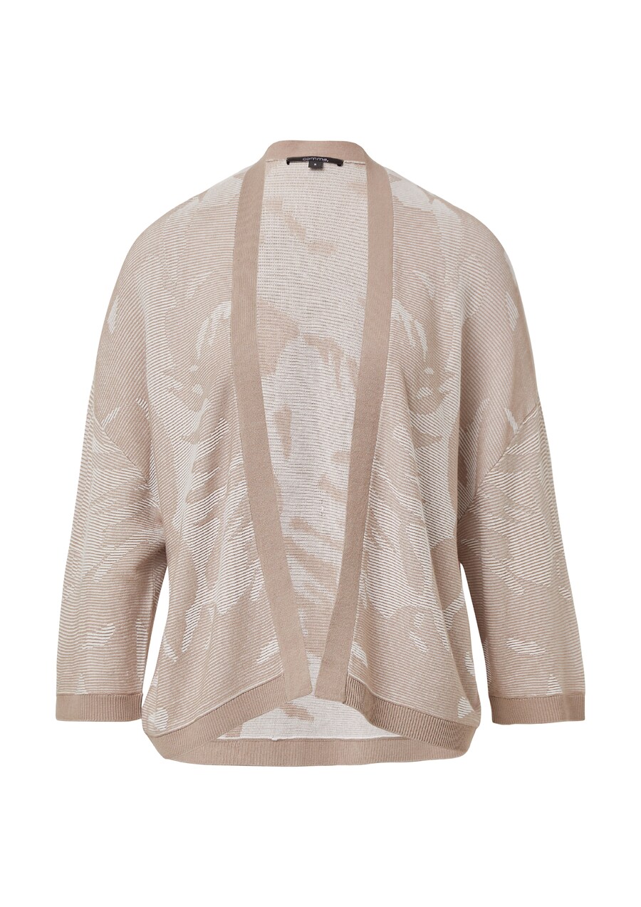 

Вязаный кардиган COMMA, Beige/Dark beige