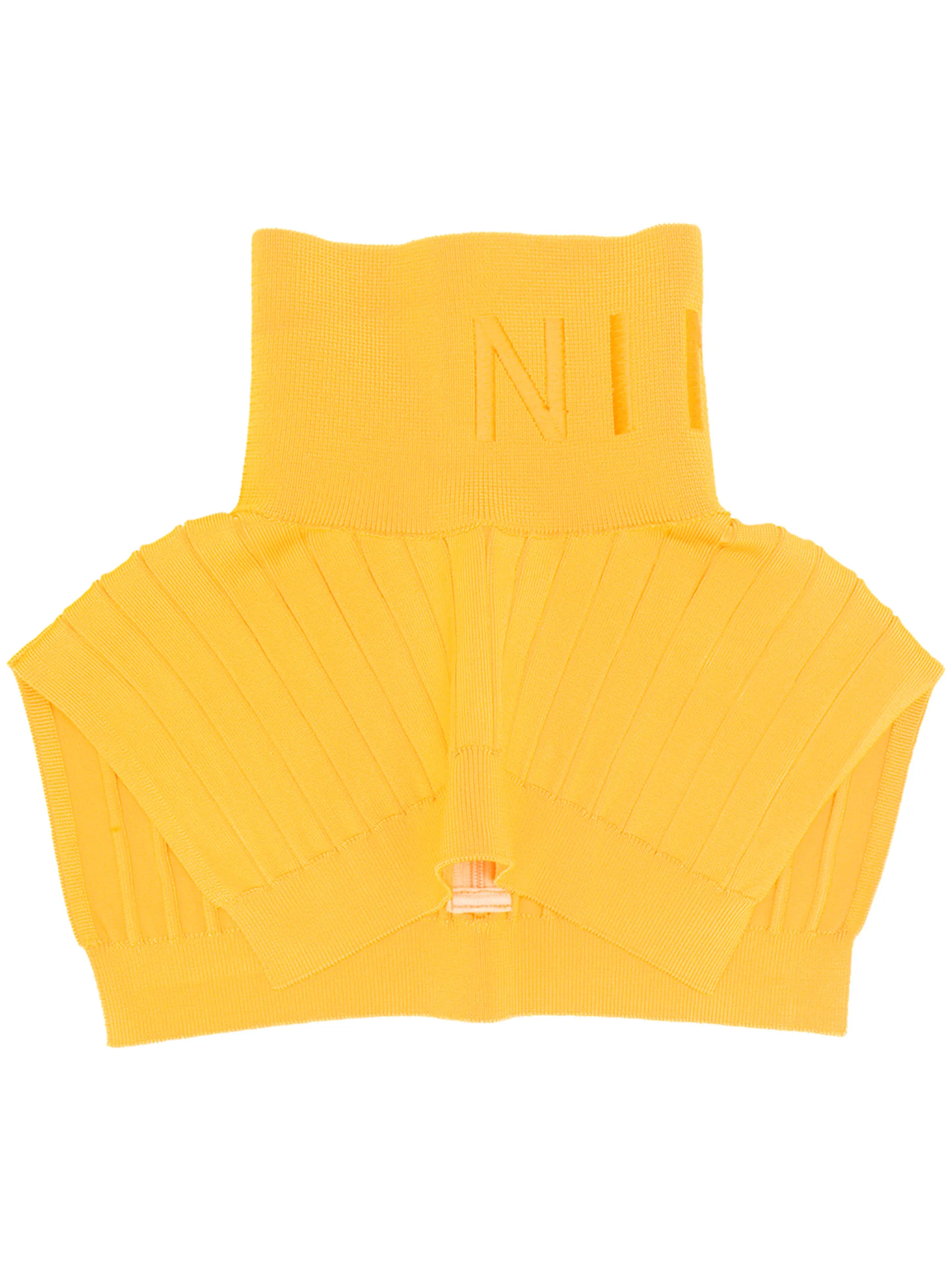 

Шарф в рубчик с высоким воротником Nina Ricci, оранжевый