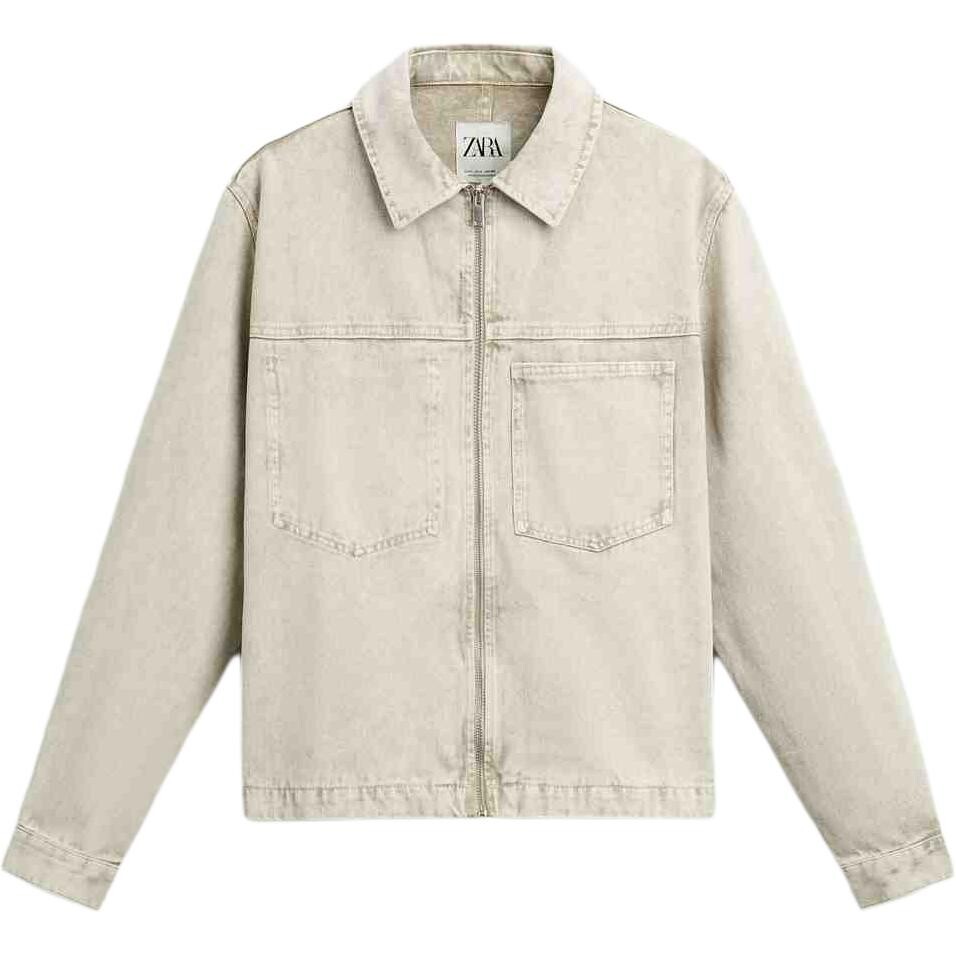 

Джинсовая куртка мужская бежевая Zara