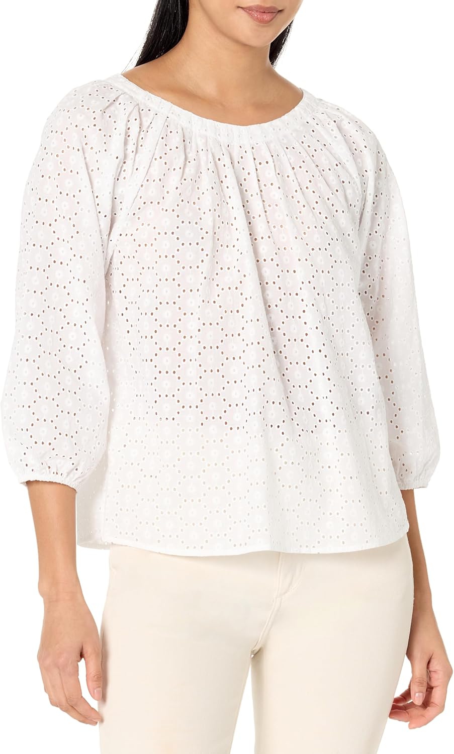 

Женская блузка с длинными рукавами и складками Tommy Hilfiger, Bright White