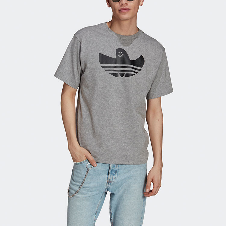 Футболка SST унисекс, цвет серый меланж Adidas Originals, цвет Heather Gray — фото 4
