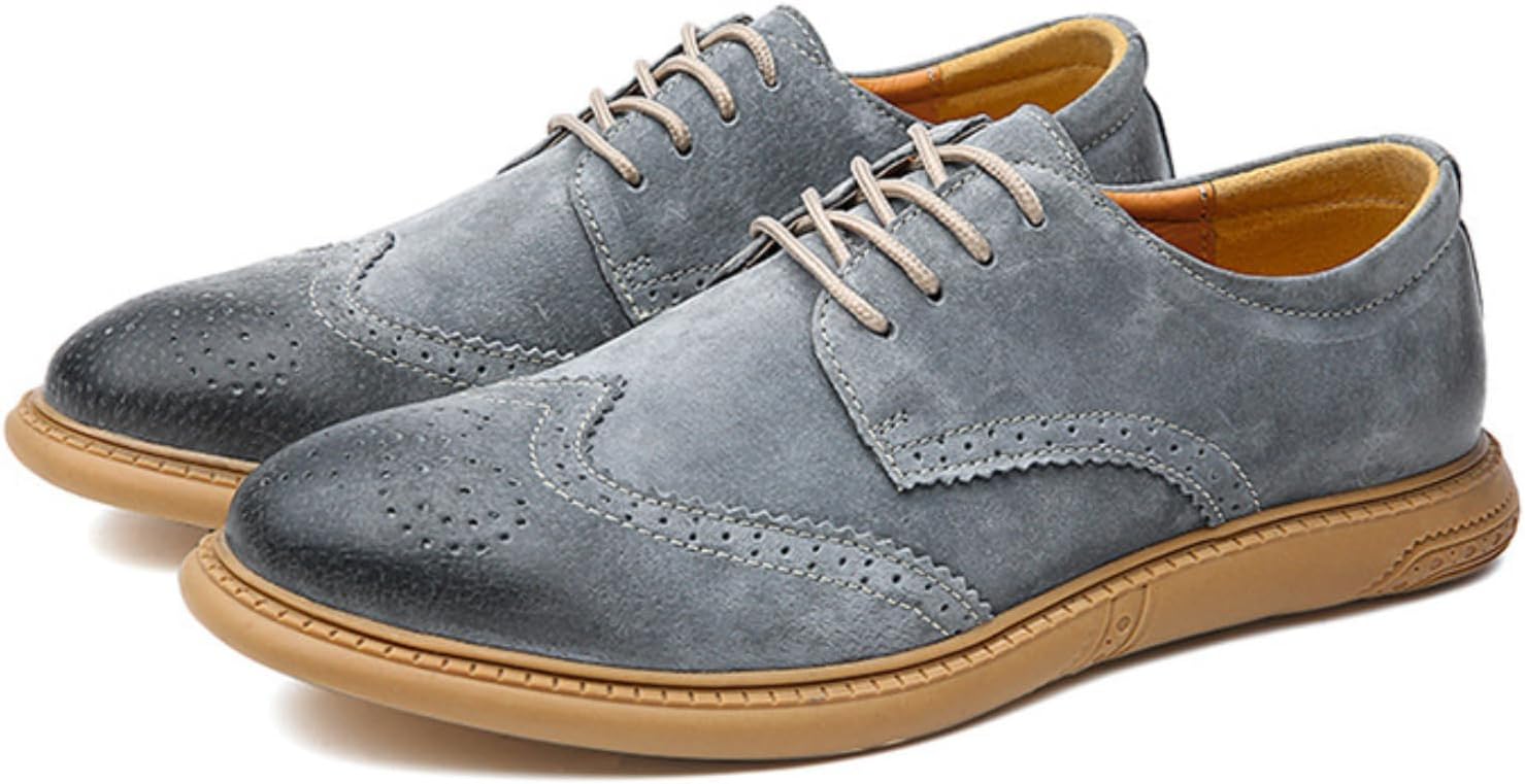 

Мужские туфли Oxford XOEKD, классические с шнуровкой, ретро, из замши и кожи, с округлым носком, на массивном каблуке, низкие, повседневные, британского стиля, бизнес, дышащие, формальные туфли Brock, серый