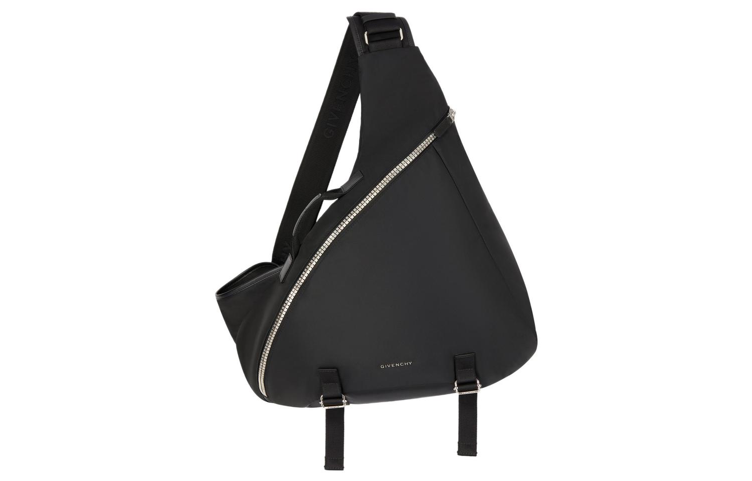 

Живанши G Zip гладкая кожаная деталь большая мужская сумка через плечо черная