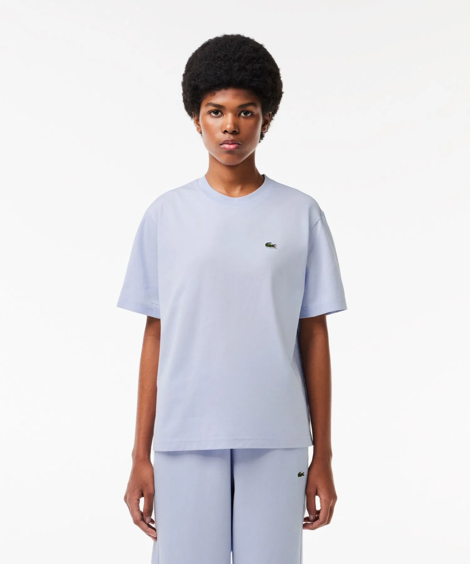Футболка LACOSTE из пима-хлопка с логотипом, женская, базовая, белая