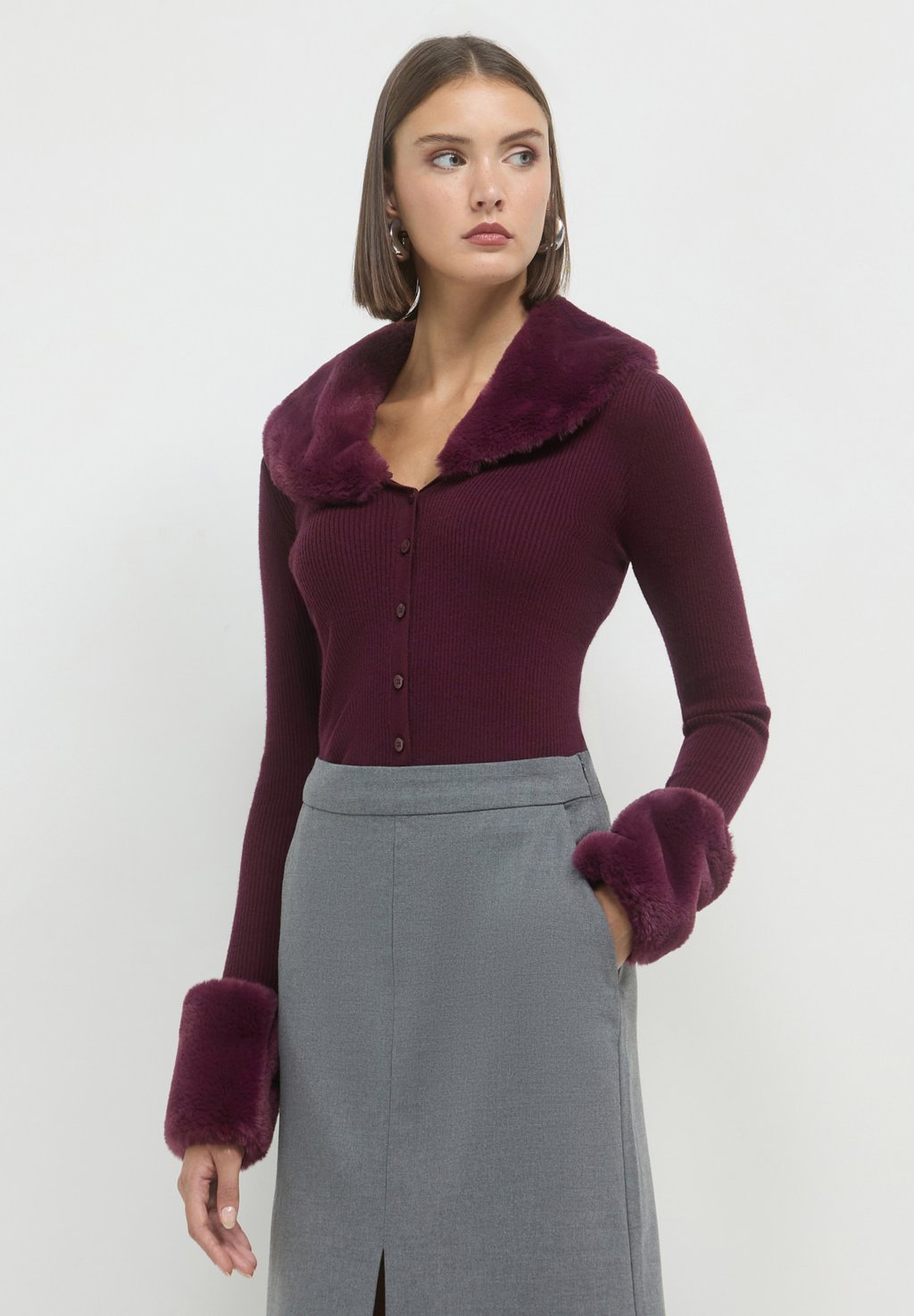 

Кардиган COLLETTO E POLSINI EFFETTO Calliope, фиолетовый