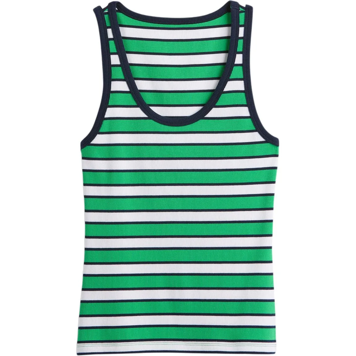 Футболка-майка женская с круглым вырезом GAP, Green Stripes