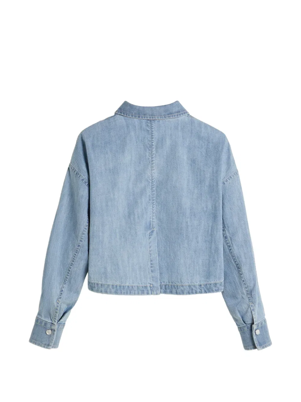 Джинсовая рубашка Monili-detailed Brunello Cucinelli Kids, синий — фото 2