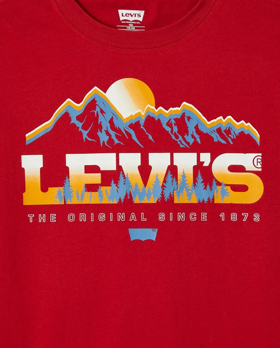 

Футболка Majestic Mountains для мальчиков Levi's, красный