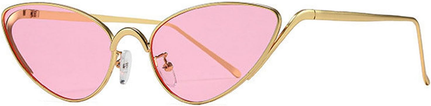 

Laureles Винтажные солнцезащитные очки в металлической оправе «кошачий глаз» для женщин, золотисто-шампанские солнцезащитные очки для мужчин, защита от ультрафиолета UV400 для женщин, C4