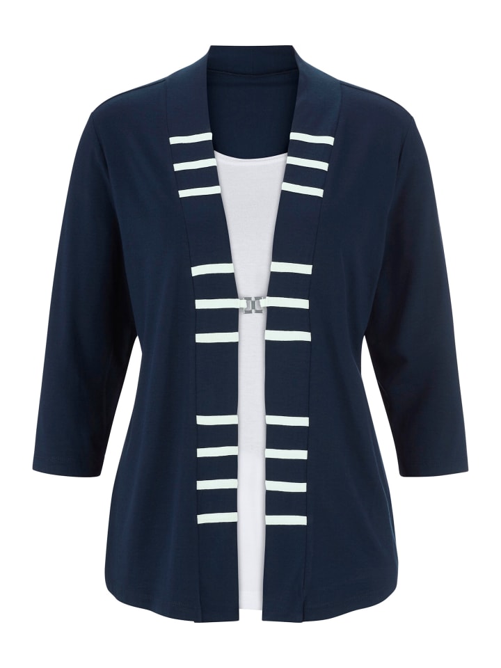 

WITT WEIDEN Футболка «2 в 1» темно-синего и кремового цвета, Синий, WITT WEIDEN Футболка «2 в 1» темно-синего и кремового цвета