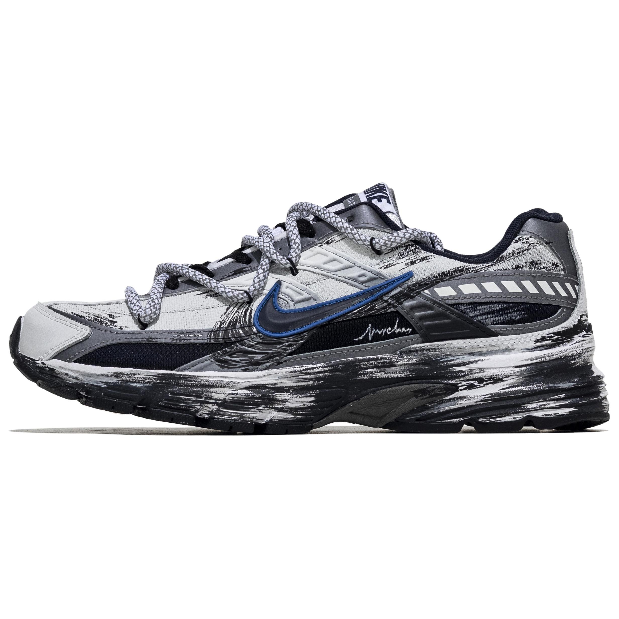 

Nike Инициатор амортизирующие дышащие поддерживающие низкие кроссовки для бега мужские черно-белые, цвет Black White