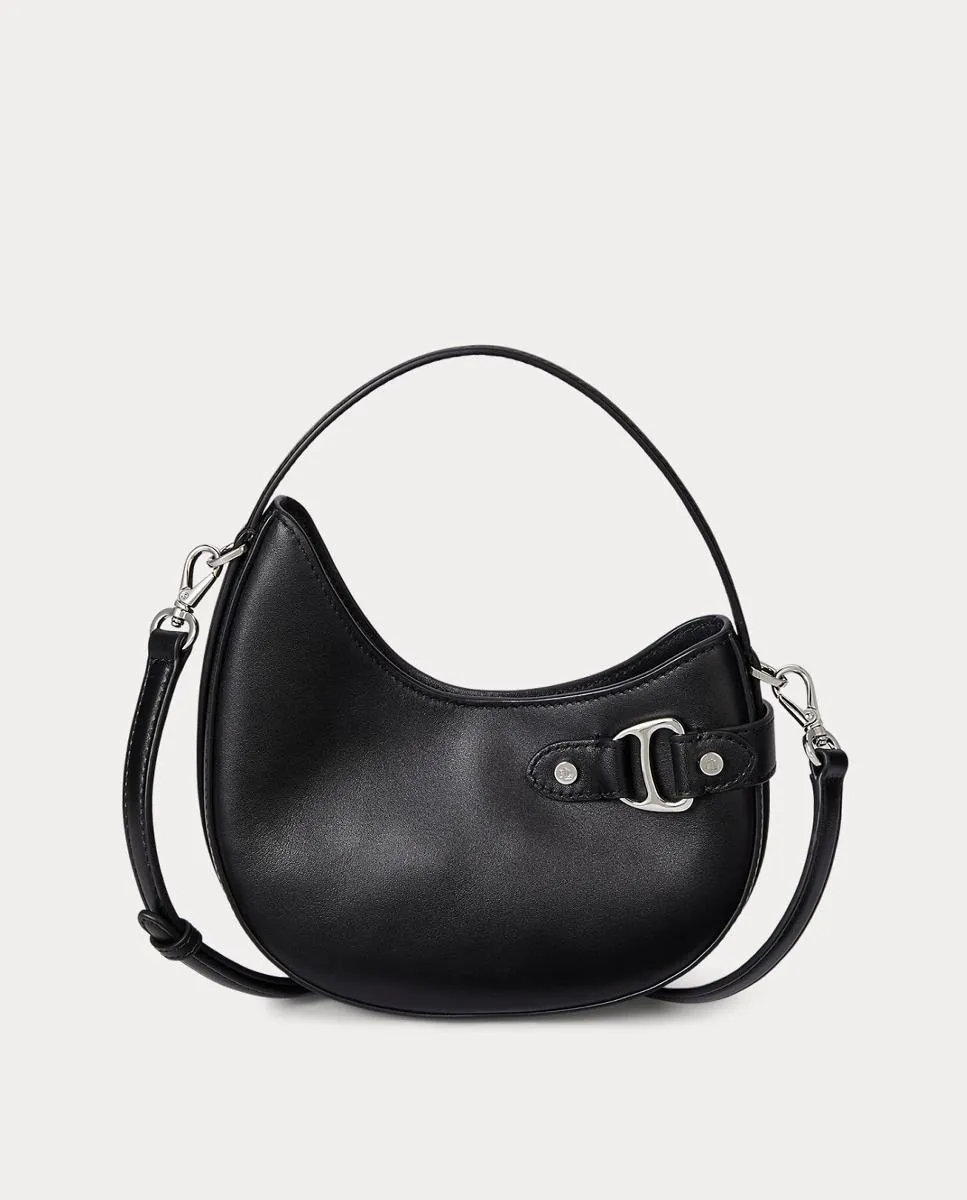 

Маленькая кожаная сумка-саквояж Tasha Lauren Ralph Lauren, черный