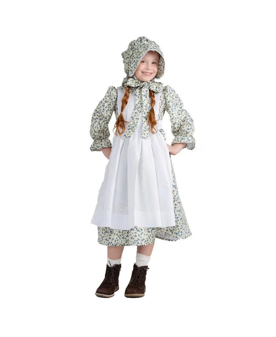 Детский костюм пионера: платье, фартук и чепчик Dress Up America, цветочный