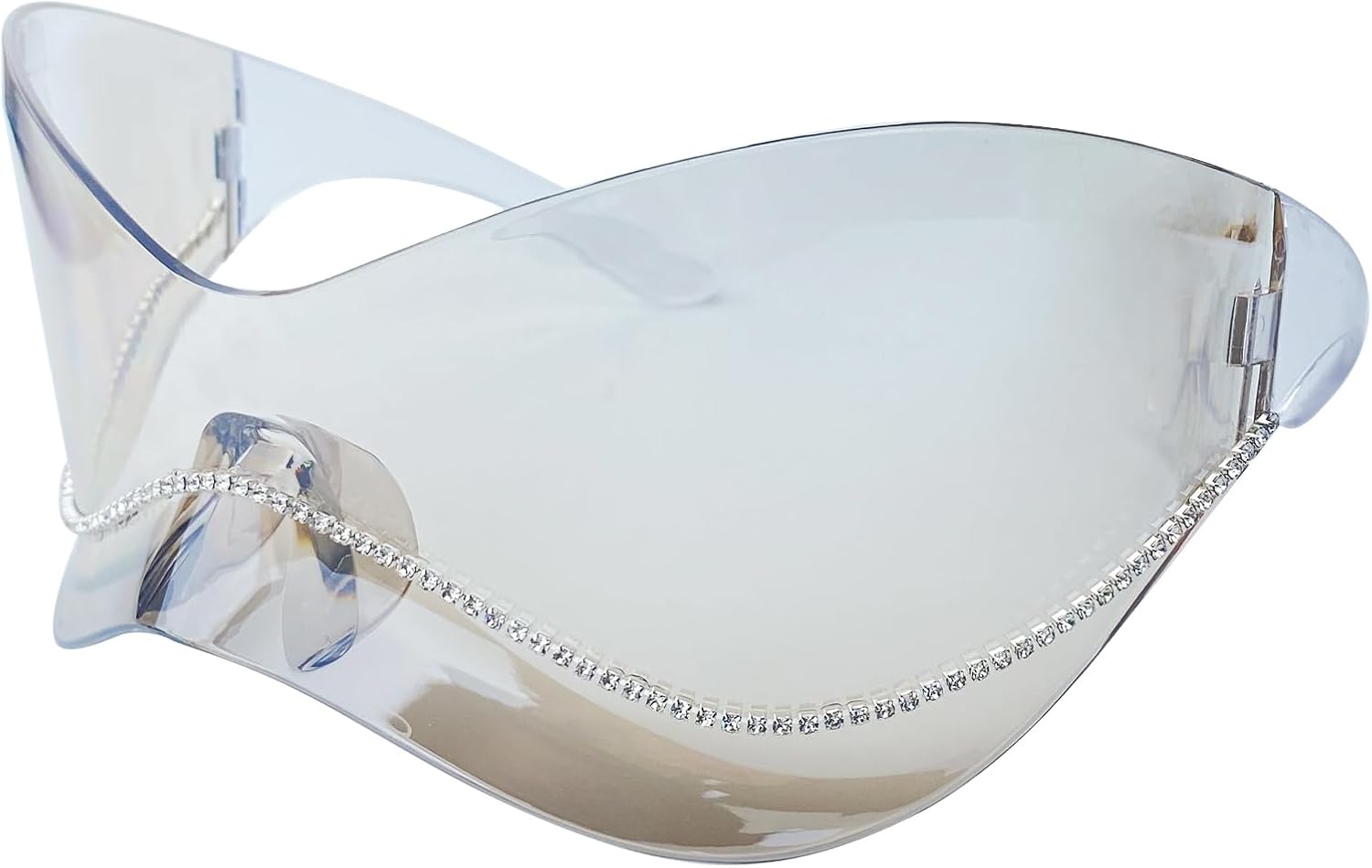 

Сверкающие солнцезащитные очки со стразами для женщин, модные очки в стиле Y2k с бриллиантами, стильные солнцезащитные очки 2000-х годов, аксессуары Y2k для женщин mincl, Clear