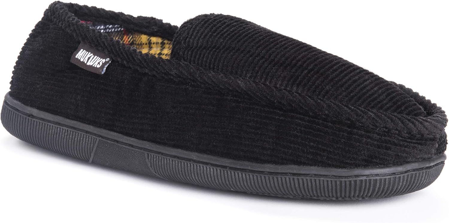 Мокасины мужские Muk LUKS из вельвета с фланелевой подкладкой, черный — фото 2