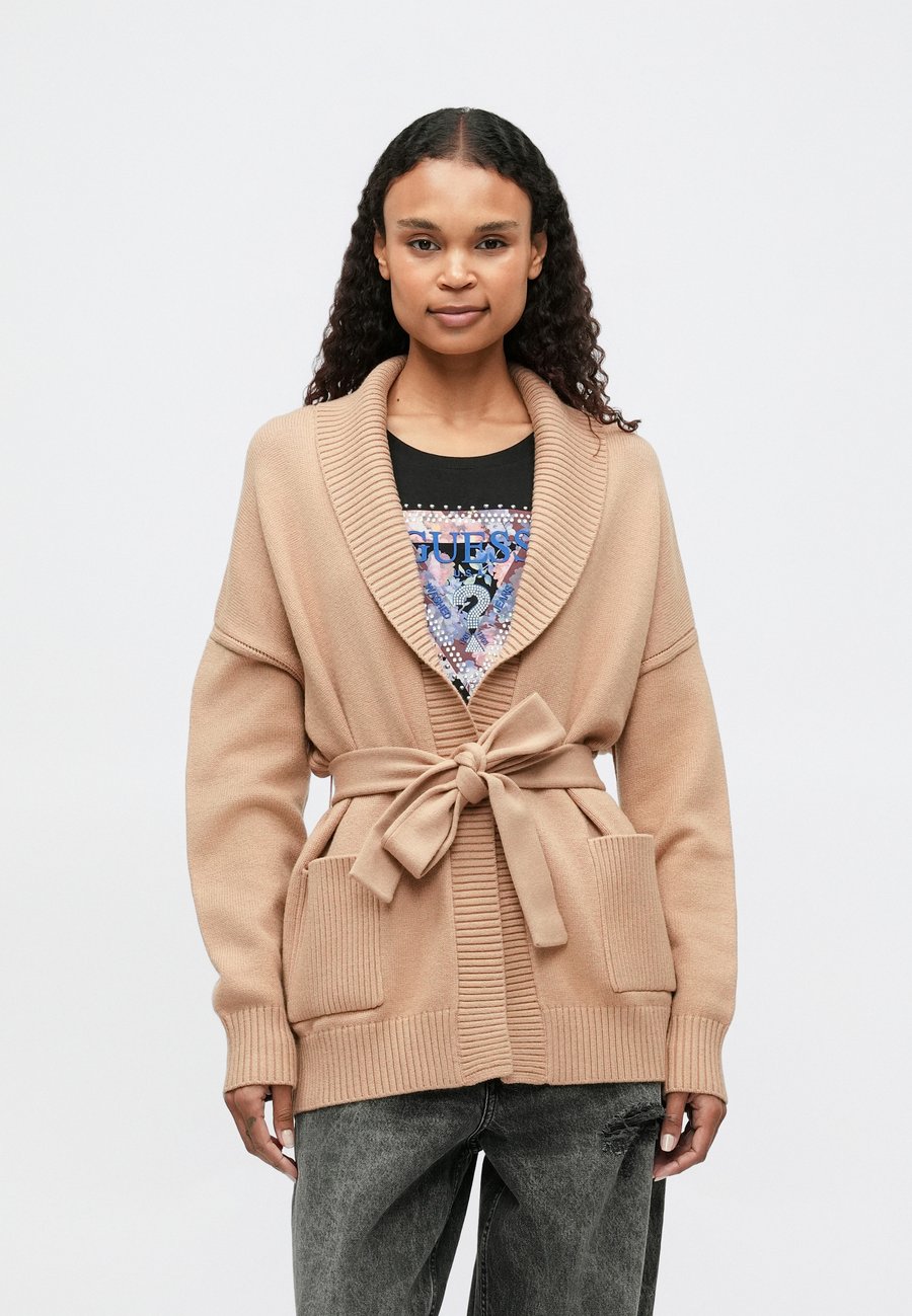 

Кардиган Guess BELTED , Desert Storm/Brown