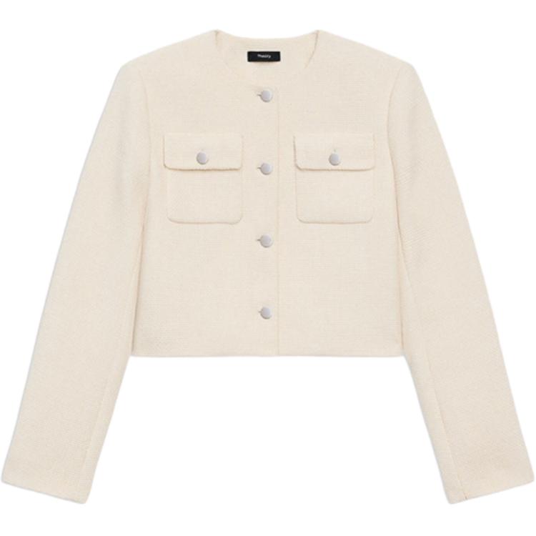 

THEORY Твидовый кардиган, Ivory White