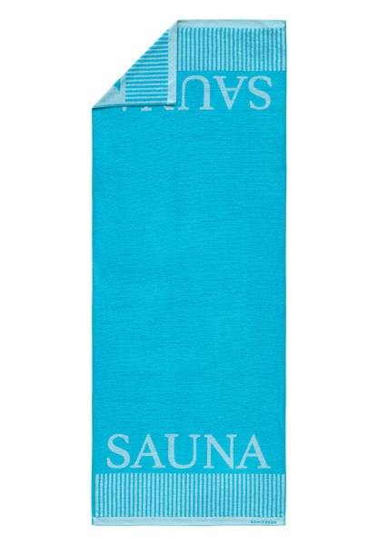 

Полотенце для сауны Schiesser Rom, 75x1x200 см цвет türkis und hellblau