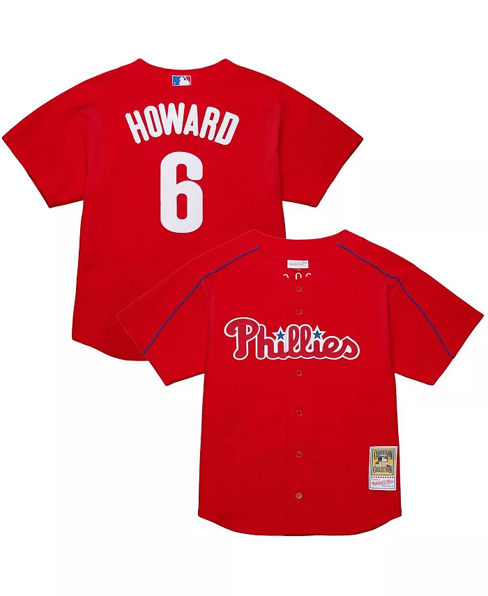 

Мужская тренировочная бейсбольная майка Ryan Red Philadelphia Phillies из коллекции Cooperstown Collection Mitchell & Ness