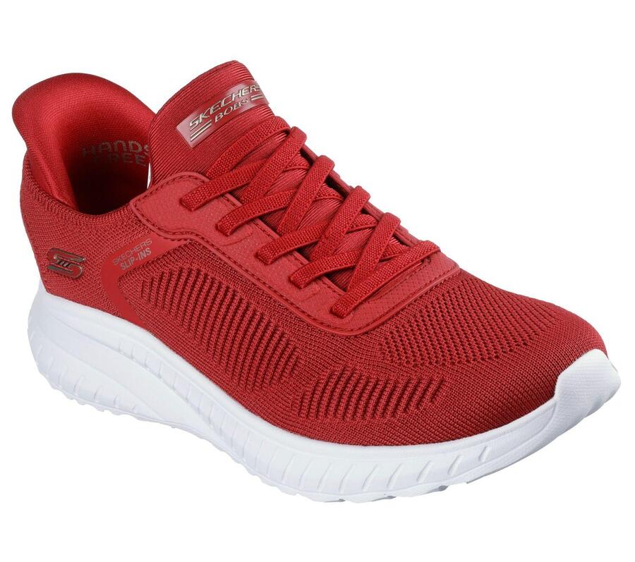 SKECHERS Женские кроссовки BOBS SQUAD CHAOS CURRENT MUSE Slip-On красного цвета