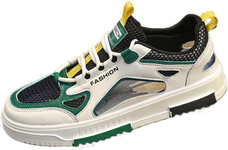 

Мужские летние повседневные кроссовки - модная перфорированная сетка для вентиляции, противоскользящие спортивные кроссовки Fusecottc, зеленый