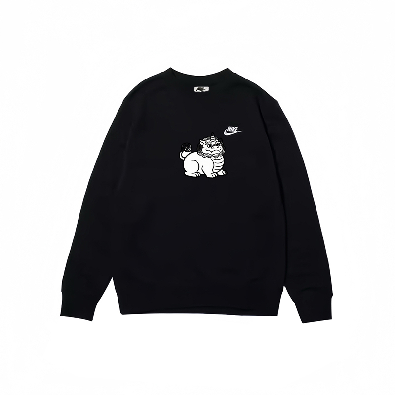 

Nike Свитшот мужской черный с круглым вырезом, умеренно свободный, обычный крой