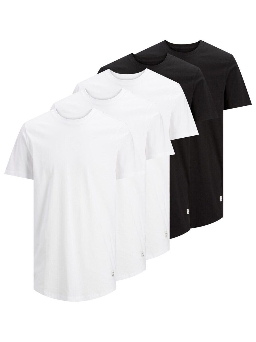 

Классическая футболка JACK & JONES Regular fit Shirt Noa, черный/белый