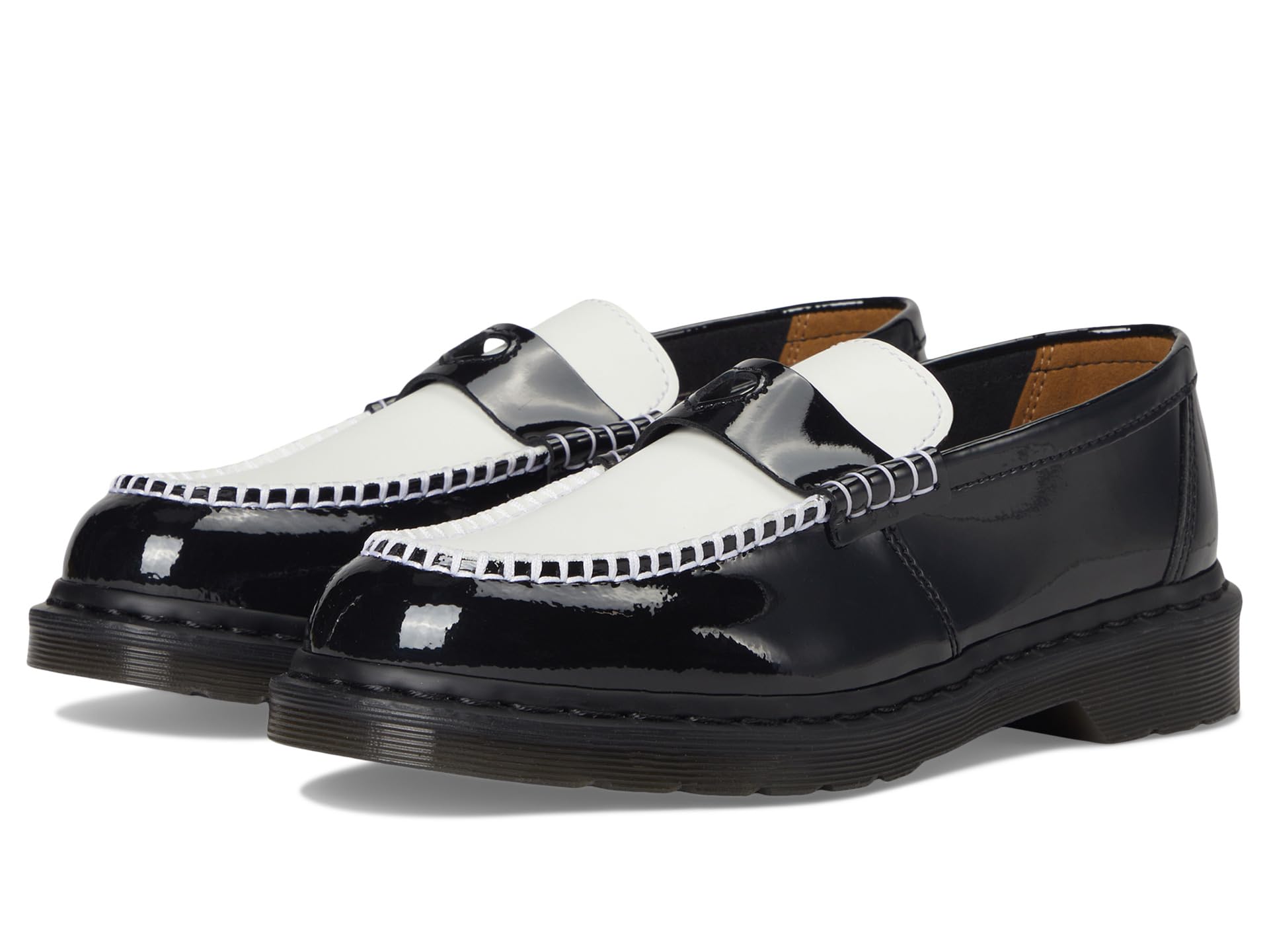Лоферы Dr. Martens Penton Heart, черный/белый