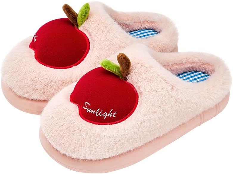 

Пушистые тапочки с флисовой подкладкой для женщин и мужчин, теплые зимние тапочки, уютные домашние ботинки для пары Yafirgeer, розовый