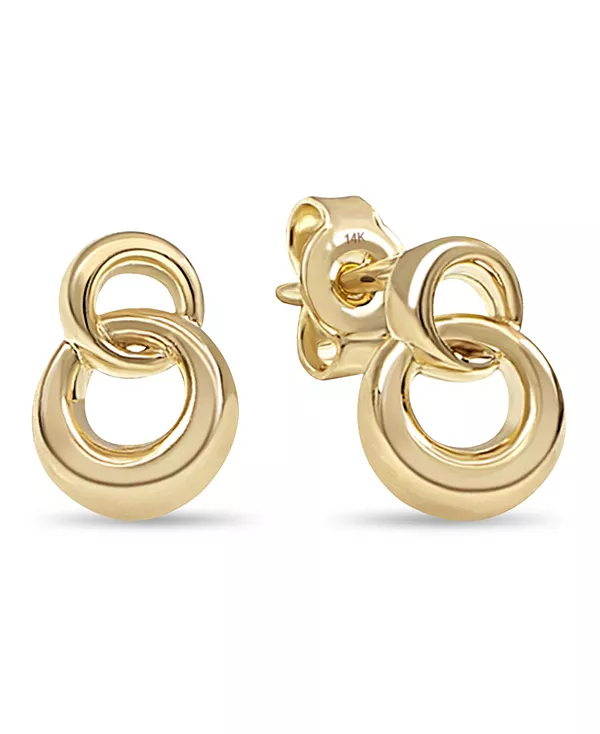 

Серьги-Гвоздики «Любовный узел» из 14-каратного золота, около 2,0 граммов. Devata, gold