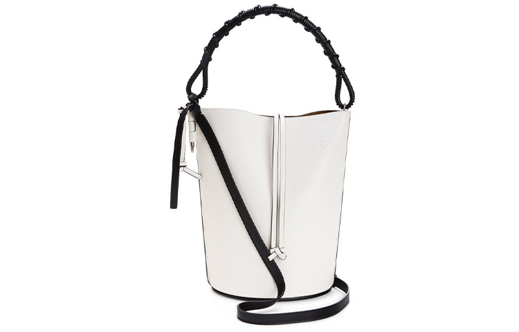 

LOEWE Натуральная кожаная сумка-ведро Портативная кроссбоди Хлопковая женская сумка через плечо белого цвета