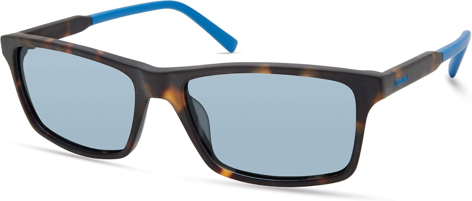 

Timberland мужские TBA9268 Polarized прямоугольные солнцезащитные очки, Matte Tortoise