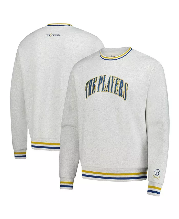 

Мужской полосатый свитшот THE PLAYERS в сером цвете хизер Barstool Golf