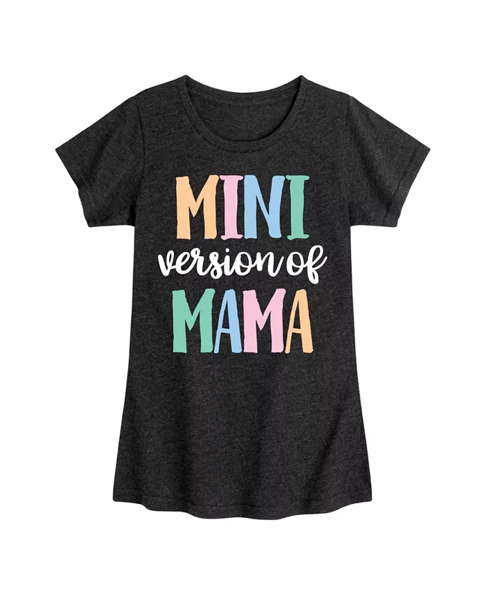 

Футболка с принтом "Mini Version Of Mama" для девочек Hybrid Apparel, черный