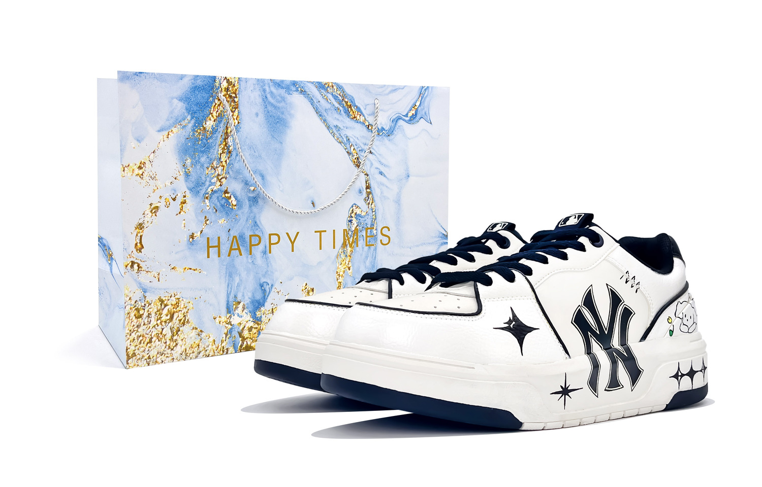 

MLB Чанки лайнер лоу топ скейтборд кроссовки унисекс белые - белая шоппинг сумка, цвет White Shopping Bag