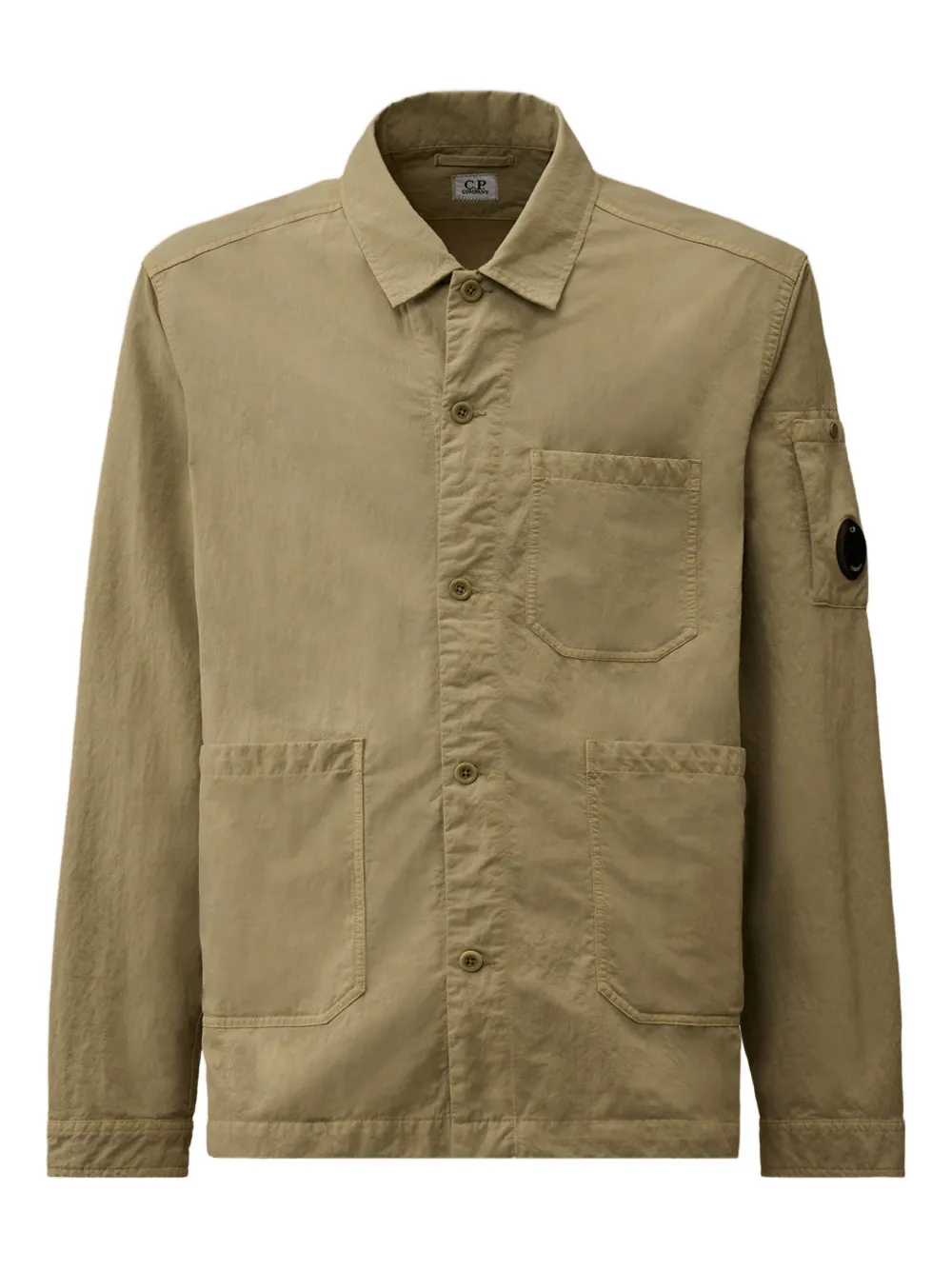 

Рубашка-оверши́рт с декоративной линзой C.P. Company, серый