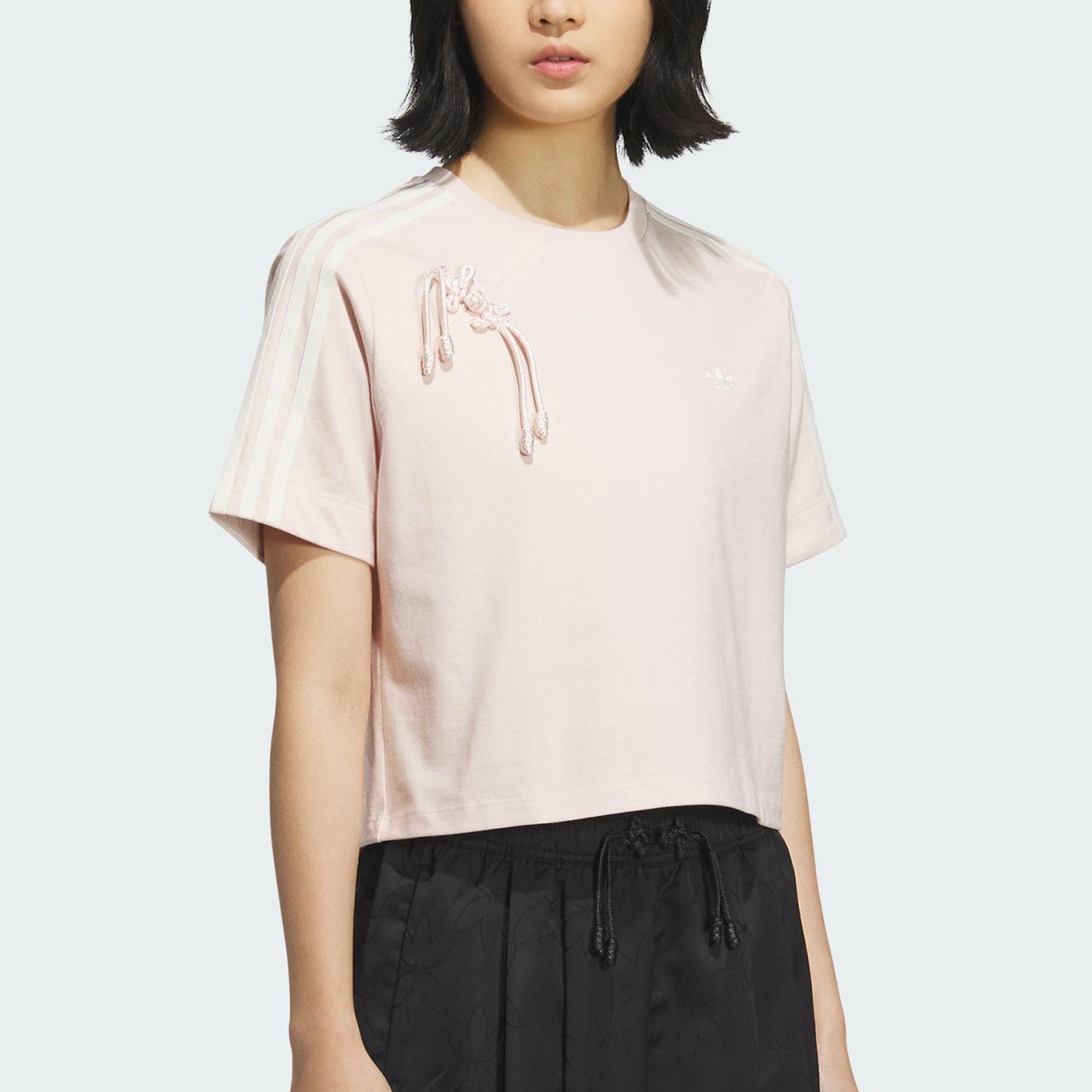 Adidas Originals Футболка SS25 женская розовая — фото 3