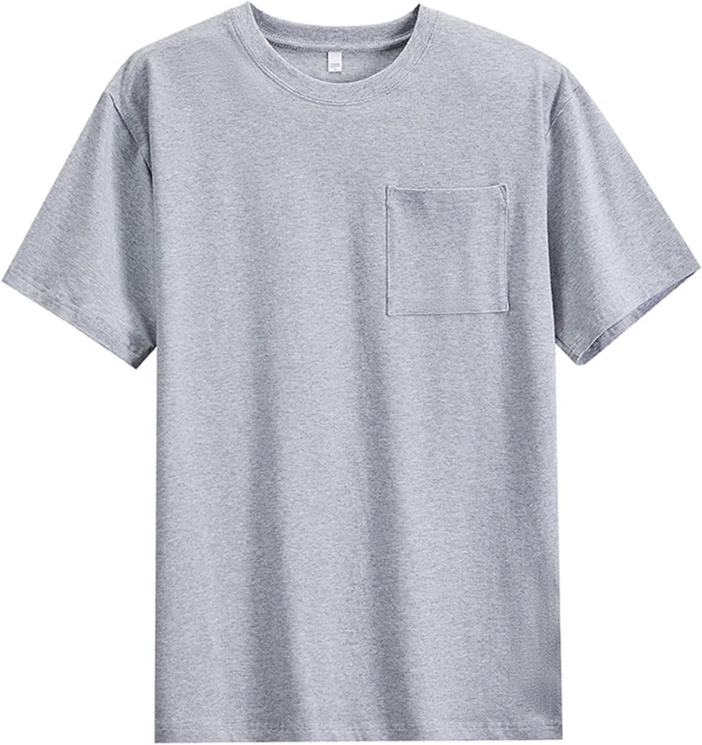 

Мужская футболка с коротким рукавом Classic Crewneck, однотонная, с карманом